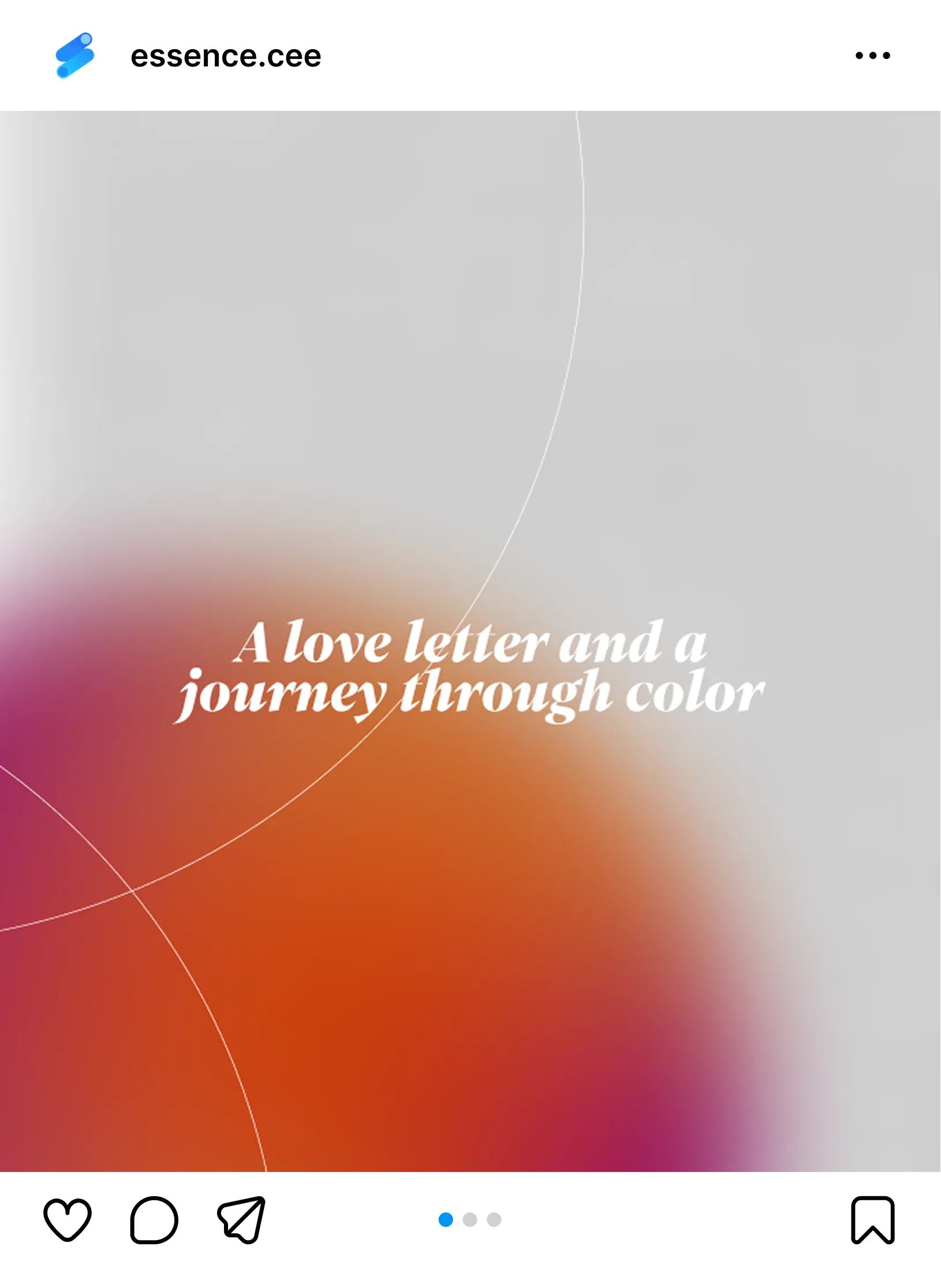Instagram post: a love letter and a journey through color