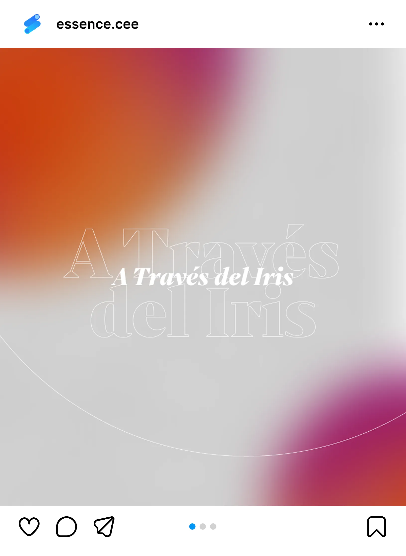 Instagram post from the A Través del Iris campaign